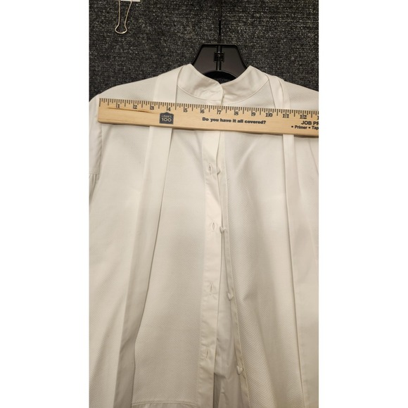 Valentino Blouse Womens 42 White Bow Balloon Sleeve Oversized Tunic Top Italy - Picture 10 of 16